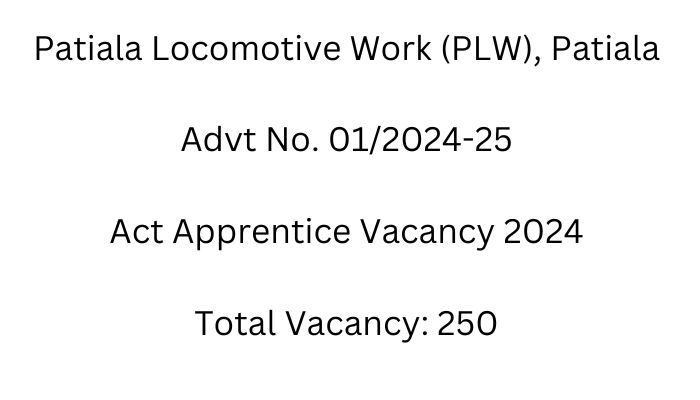 PLW Act Apprentice Recruitment 2024